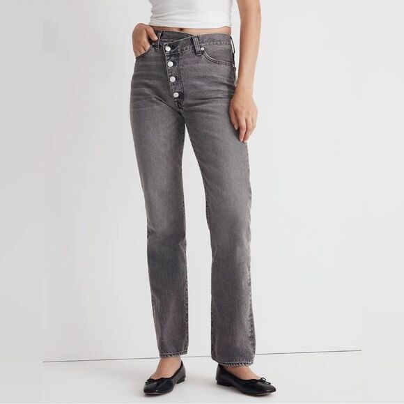 Madewell NWT '90s Straight Jeans Size 27 Cross Tab Edition | Burwick Wash - Picture 1 of 10